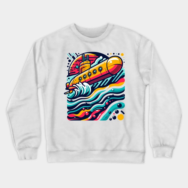 Submarine Crewneck Sweatshirt by Vehicles-Art